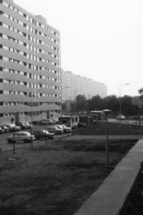 Hungary, Budapest XIV., Füredi utcai lakótelep., 1973, Bokor András, Budapest, car park, Fortepan #130809