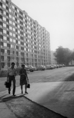 Hungary, Budapest XIV., Füredi utcai lakótelep., 1973, Bokor András, Budapest, car park, Fortepan #130810