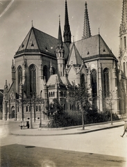 Hungary, Budapest VII., Rózsák tere, Árpád-házi Szent Erzsébet-templom., 1935, Kármentő Éva, Budapest, Fortepan #131109