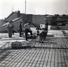 Magyarország, Budapest XI., Edömér utca 6. (Géza-udvar, a Fővárosi Alkalmazottak Nemzeti Szövetségének társasháza), jobbra a Bocskai (Lenke) út 31. udvari frontja., 1936, Lovas Rita, építkezés, vasbeton, Budapest, Fortepan #131178