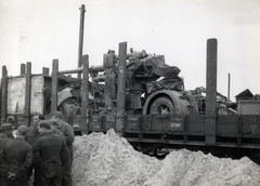 1942, Marics Zoltán, second World War, train station, ordnance, Fortepan #131244