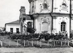 1942, Marics Zoltán, eastern front, church, second World War, cemetery, Fortepan #131259