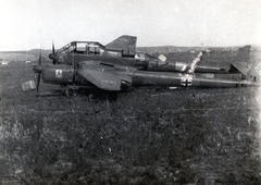 1942, Marics Zoltán, keleti front, repülőgép, második világháború, járműroncs, Focke-Wulf-márka, Focke-Wulf Fw 189, Fortepan #131265