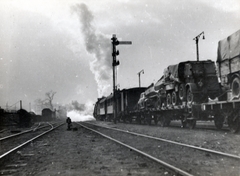 Magyarország, Miskolc, Tiszai pályaudvar., 1943, Marics Zoltán, vasút, teherautó, Rába 38M Botond, Fortepan #131364