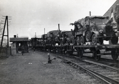 Magyarország, Miskolc, Tiszai pályaudvar., 1943, Marics Zoltán, vasút, Rába 38M Botond, Krupp Protze, Fortepan #131365