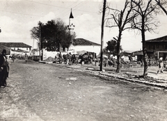 Albánia, Durrës, a Fő tér dzsámival., 1916, Palotai Klára, első világháború, minaret, Fortepan #131706