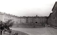 Magyarország, Budapest XIV., Wass Albert (Pákozdi) tér., 1954, Samodai József Zuglói Helytörténeti Műhely, Budapest, tér, lakótelep, Fortepan #131952