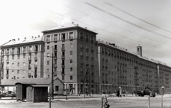 Magyarország, Budapest XIV., Hungária körút - Egressy út sarok., 1955, Samodai József Zuglói Helytörténeti Műhely, Budapest, bódé, sarokház, bérház, Fortepan #131964