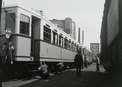 Magyarország, Budapest VIII., Kőbányai út 31., a Ganz gyár területe. Átadásra váró BHÉV M VII típusú, M 71 pályaszámú villamos motorkocsi a gyárudvaron. Leltári jelzet: 32541, 1929, Magyar Műszaki és Közlekedési Múzeum / Archívum / Negatívtár / BHÉV gyűjteménye, Budapest, Fortepan #132403