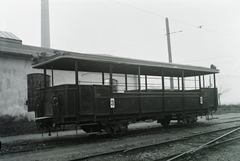 Hungary, Budapest XI., Fehérvári út (Fő utca), Budafok Forgalmi telep. »A BHÉV P XI típusú, C 3175 pályaszámú, nyári, nyitott pótkocsija. Gyártás: Magyar Vegyipari Gépgyár, 1928.« Leltári jelzet: 387, 1930, Magyar Műszaki és Közlekedési Múzeum / Archívum / Negatívtár / BHÉV gyűjteménye, Budapest, BHÉV-organisation, Fortepan #132415