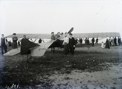 »Letai Sándor repülőgépe.« Leltári jelzet: 301, 1912, Magyar Műszaki és Közlekedési Múzeum / Archívum / Negatívtár / Wéber Károlyné gyűjteménye, repülőgép, Fortepan #132505