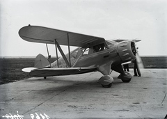 Hungary, Mátyásföld Airport, Budapest XVI., az 1935 június 9-10-i az osztrák Aero Szövetségében megrendezett pünkösdi körrepülésen résztvevő amerikai WACO UIC repülőgép. Leltári jelzet: 1169, 1935, Magyar Műszaki és Közlekedési Múzeum / Archívum / Negatívtár / Magyar Nemzeti Múzeum Történeti Képcsarnok gyűjteménye, Budapest, Waco-brand, Fortepan #132572