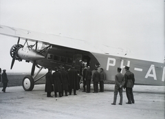 Magyarország, Mátyásföldi repülőtér, Budapest XVI., holland Fokker F IX/3 repülőgép 410 LE motorral. Leltári jelzet: 1312, 1936, Magyar Műszaki és Közlekedési Múzeum / Archívum / Negatívtár / Magyar Nemzeti Múzeum Történeti Képcsarnok gyűjteménye, repülőgép, KLM légitársaság, Fokker-márka, Fokker F.XII, Budapest, Fortepan #132628