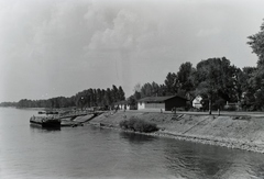 Magyarország, Kalocsa, Kalocsa-Meszes, Kalocsa-Foktő hajóállomás. Leltári jelzet: 30614, 1952, Magyar Műszaki és Közlekedési Múzeum / Archívum / Negatívtár / Szollár Ferenc gyűjteménye, ponton, hajóállomás, Fortepan #133065