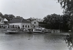 Magyarország, Óbuda, Budapest III., Óbudai Hajógyár, Hajógyári-öböl, Irkutszk oldalkerekes vontató gőzhajó. Épült 1951-ben. Leltári jelzet: 21638, 1951, Magyar Műszaki és Közlekedési Múzeum / Történeti Fényképek Gyűjteménye / Óbudai Hajógyár gyűjteménye, Budapest, gőzhajó, öböl, Fortepan #133096