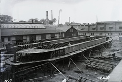 Magyarország, Óbuda, Budapest III., Óbudai Hajógyár, a Balatoni Hajózási Rt. részére épülő kavicsszállító uszályok a sólyatéren. Leltári jelzet: N270, 1927, Magyar Műszaki és Közlekedési Múzeum / Történeti Fényképek Gyűjteménye / Óbudai Hajógyár gyűjteménye, Budapest, Fortepan #133210