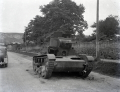 Ukrajna, 1941, Varga Csaba dr., harckocsi, járműroncs, T-26 tank, keleti front, Fortepan #133469