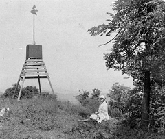 1920, Fortepan, free time, excursion, flag, mountain, woman, Fortepan #13367