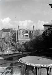 Magyarország, Budapest VIII., kilátás az Üllői út 24. számú ház egyik Szentkirályi utcára néző ablakából, szemben a Szemészeti Klinika., 1939, Fortepan/Album018, Budapest, Fortepan #134677