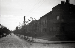 Magyarország, Budapest XIV., Czobor utca a Balázs utcától a Nagy Lajos király útja irányába nézve., 1942, Fortepan/Album021, Budapest, Fortepan #134769