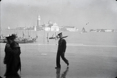 Olaszország, Velence, a San Giorgio Maggiore sziget és a San Giorgio Maggiore-templom a Szent Márk térről nézve., 1930, Lőrinczi Ákos, látkép, matróz, Fortepan #134922