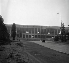 Csehország, Prága, Pod stadiony, szemben a Strahov stadion., 1949, Lőrinczi Ákos, Csehszlovákia, stadion, Alois Dryák-terv, Fortepan #135001