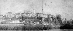 Italy, Feltre, látkép az Alboino kastéllyal., 1901, Fortepan, landscape, panoramic photography, Fortepan #13542