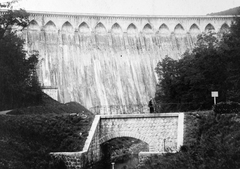 Franciaország, Barrage de La Tache, Loire megye, Tache duzzasztógát., 1930, Fortepan, gát, csúcsív, Rolland de Ravel-terv, Fortepan #13557