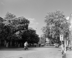 Romania,Transylvania, Bistrița, Strada Liviu Rebreanu a Piața Unirii felé nézve., 1962, Sütő András örökösei, Új Élet szerkesztőség, Fortepan #135761