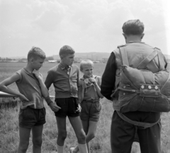 Romania,Transylvania, Târgu Mureș, sportrepülőtér., 1962, Sütő András örökösei, Új Élet szerkesztőség, shorts, Fortepan #135867