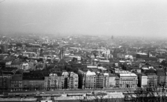 Magyarország, Gellérthegy, Budapest I., kilátás a Belgrád rakpart felé., 1967, Fortepan/Album020, Budapest, Fortepan #136084