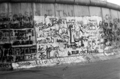 1986, szitakri, hidegháború, graffiti, Berlini fal, Fortepan #136135