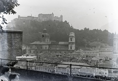 Ausztria, Salzburg, középen a Dóm, fent Hohensalzburg vára., 1931, Révay Péter, vár, Fortepan #136228