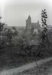 Hungary, Zsámbék, szemben a premontrei templom., 1931, Révay Péter, church, ruins, Catholic Church, Romanesque Architecture, Premonstratensians, Fortepan #136258