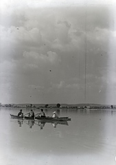 Hungary, Halásztelek, evezősök a Dunán., 1934, Révay Péter, paddling, Fortepan #136291