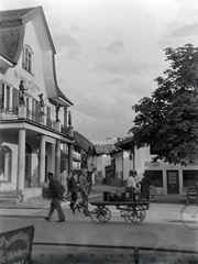 Németország, Oberammergau, Dorfstrasse, balra az Oberammergau Múzeum., 1936, Révay Péter, Fortepan #136420