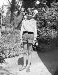 Hungary, Kőszeg, 1958, Baráth Endre, boy, shorts, summer, Fortepan #13644