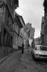 France, Rue d'En-Bas, a Rue de la Tremoille felől a Rue de la Beaudrairie felé., 1969, Vészi Ágnes, street view, automobile, Peugeot-brand, Fortepan #136507