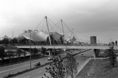 Németország, München, Olimpiai Park, középen a Georg Brauchle Ring., 1972, Vészi Ágnes, olimpia, stadion, NSZK, Günter Behnisch-terv, Frei Otto-terv, hiperbolikus héj, Fortepan #136539