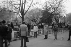 Hungary, Budapest V., Szabadság tér, tüntetés az MTV székháza előtt 1989. március 15-én., 1989, Vészi Ágnes, strike, Budapest, regime change, Fortepan #136979