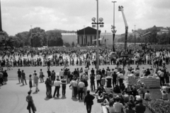 Hungary, Budapest XIV., Hősök tere 1989. június 16-án, az 56-os hősök újratemetésekor., 1989, Vészi Ágnes, Budapest, regime change, Fortepan #137027