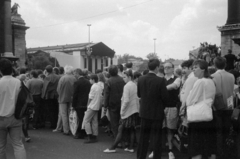 Hungary, Budapest XIV., Hősök tere 1989. június 16-án, az 56-os hősök újratemetésekor., 1989, Vészi Ágnes, Budapest, regime change, Fortepan #137031