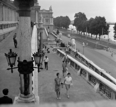 Magyarország, Budapest I., Várkert Bazár, Budai Ifjúsági Park, jobbra a Várkert (Groza Péter) rakpart., 1963, Szalay Zoltán, Budapest, Fortepan #137195