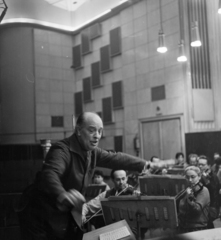 Hungary, Aldo Priano olasz karmester., 1962, Szalay Zoltán, conductor, Fortepan #137312