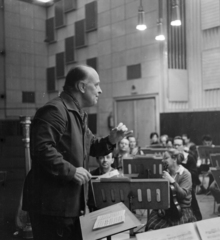 Hungary, Aldo Priano olasz karmester., 1962, Szalay Zoltán, conductor, Fortepan #137313