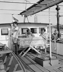 1959, Szalay Zoltán, boat trip, Fortepan #137530