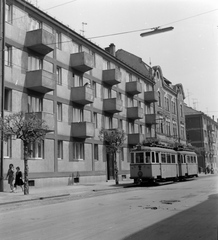 Hungary, Szombathely, Széll Kálmán (Savaria) utca 39-41., 1965, Szalay Zoltán, tram, Fortepan #137565