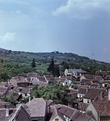 Magyarország, Kőszeg, kilátás a a Jurisics vár tornyából a Kálvária-templom felé., 1963, Szalay Zoltán, színes, Fortepan #137587