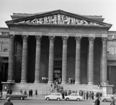 Hungary, Budapest XIV., Hősök tere, Szépművészeti Múzeum., 1969, Szalay Zoltán, museum, pediment, Budapest, Albert Schickedanz-design, Neoclassical architecture, Fortepan #137889