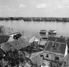 Hungary, Dunaszekcső, hajóállomás, az 1970. tavaszi árvíz idején., 1970, Szalay Zoltán, flood, Fortepan #138147